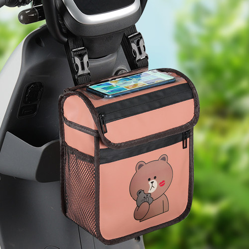 圣鸟电动车挂包皮革防水可爱