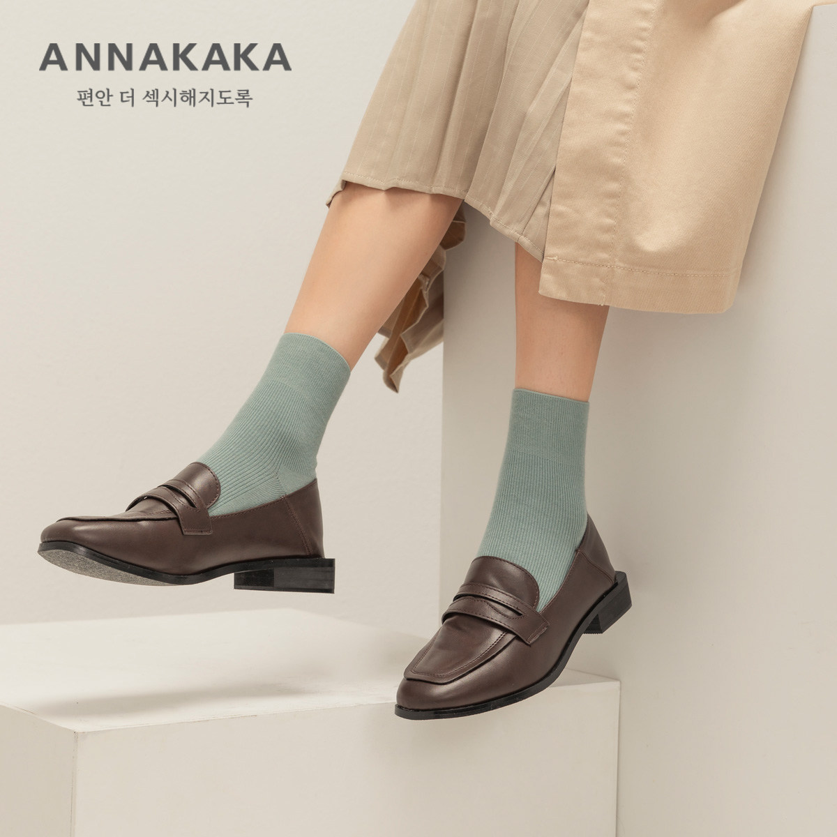 ANNAKAKA莫兰迪复古中筒堆堆袜女士复古卷边皮鞋袜子磨毛棉袜春秋|ruв категории Нижнее белье, носки/рейтузы/чулки/Красивая ножка носки - от Buy2taobao.com для оказания профессиональной услуги покупки агента Taobao