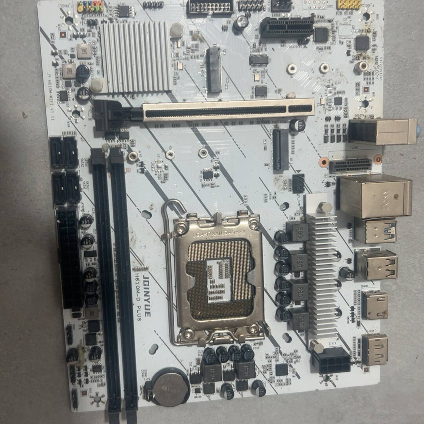 可维修精粤H610M-D PLUS主板，件，实物拍的，接口齐全议价图片