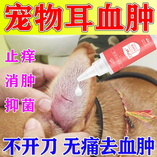 狗狗耳血肿清洁猫咪耳螨污垢消炎肿痛甩耳耳朵肿大感染流脓皮肤病