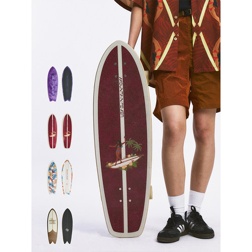 高山热复古防水防滑陆地冲浪板