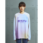 AW24 晕染渐变 撞色LOGO MOUNTAINFEVER 透气速干运动长袖 训练服