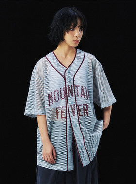 MOUNTAINFEVER SS 速干网眼镂空 美式宽松开衫/棒球服/训练服