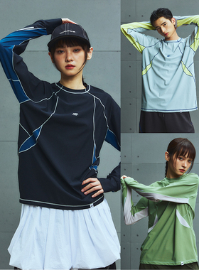 MOUNTAINFEVER AW24 3M反光撞色明线拼接弹力速干透气运动长袖TEE