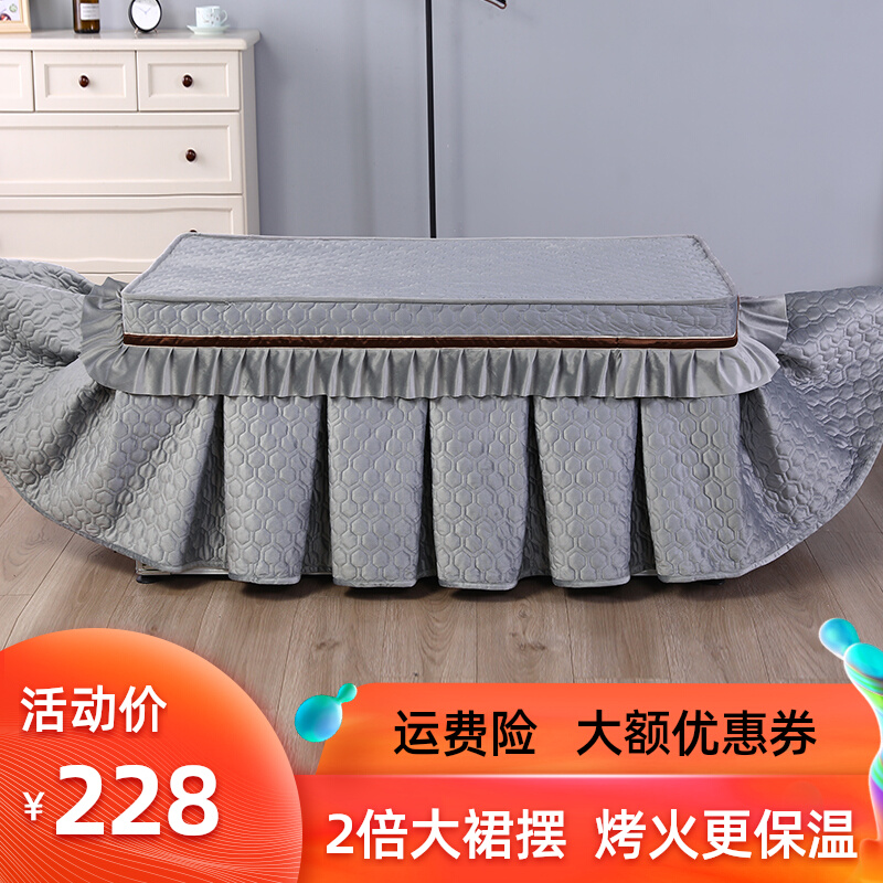 烤火桌罩套加厚长方形电暖炉茶几取暖桌桌罩L2022新款烤火被加绒
