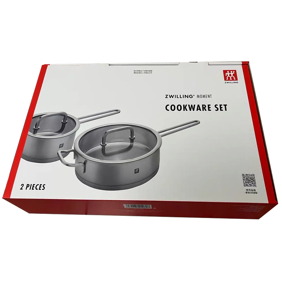 双立人 Zwilling Moment煎炒锅24cm+单柄炖锅16cm锅具套装ZW-C129