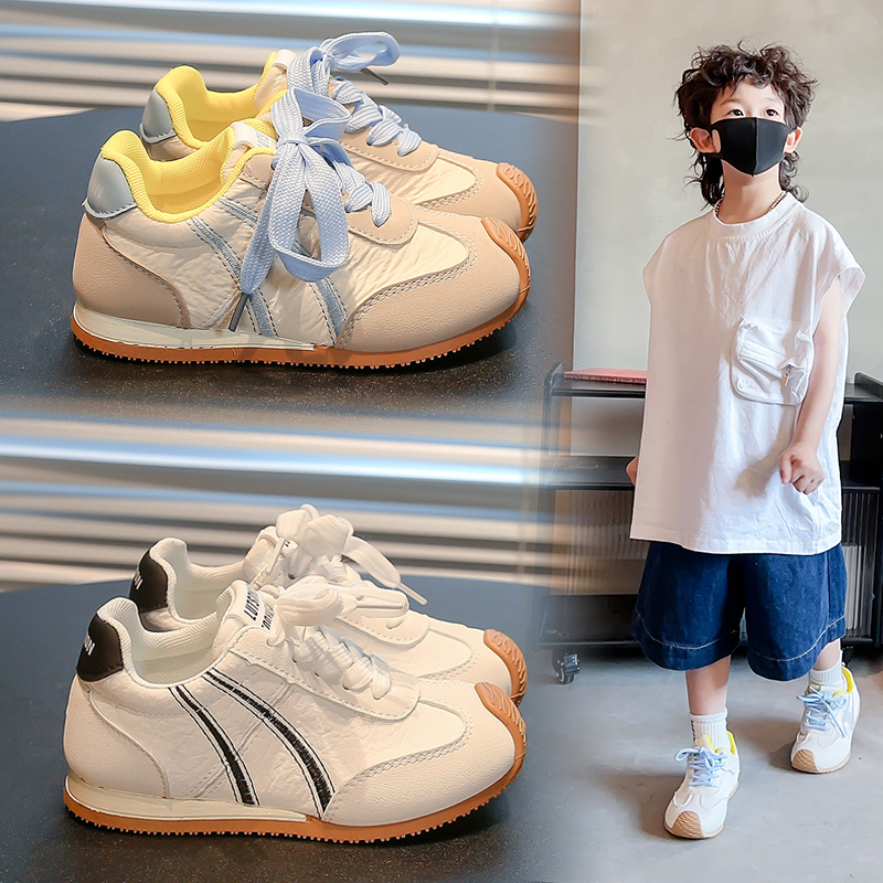 儿童运动鞋2025春季新款女童德训鞋男童休闲鞋软底轻便板鞋中大童