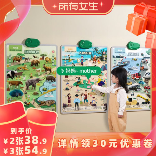 乐乐鱼早教点读发声场景有声挂图