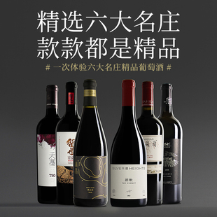 【精选名庄6支】银色高地/天塞酒庄/加贝兰/留世酒庄/蒲昌/美贺