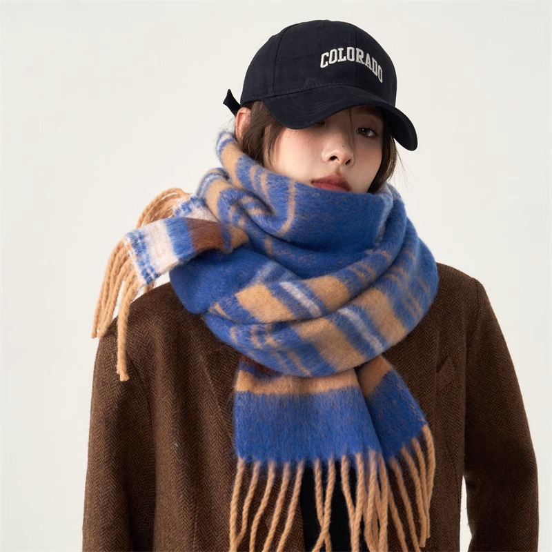 【正品】LULU Giraffе 流苏围巾女高级感秋冬季保暖加厚披肩围脖