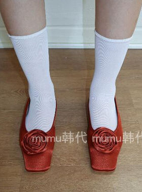 mumu韩代甜美法式芭蕾舞鞋