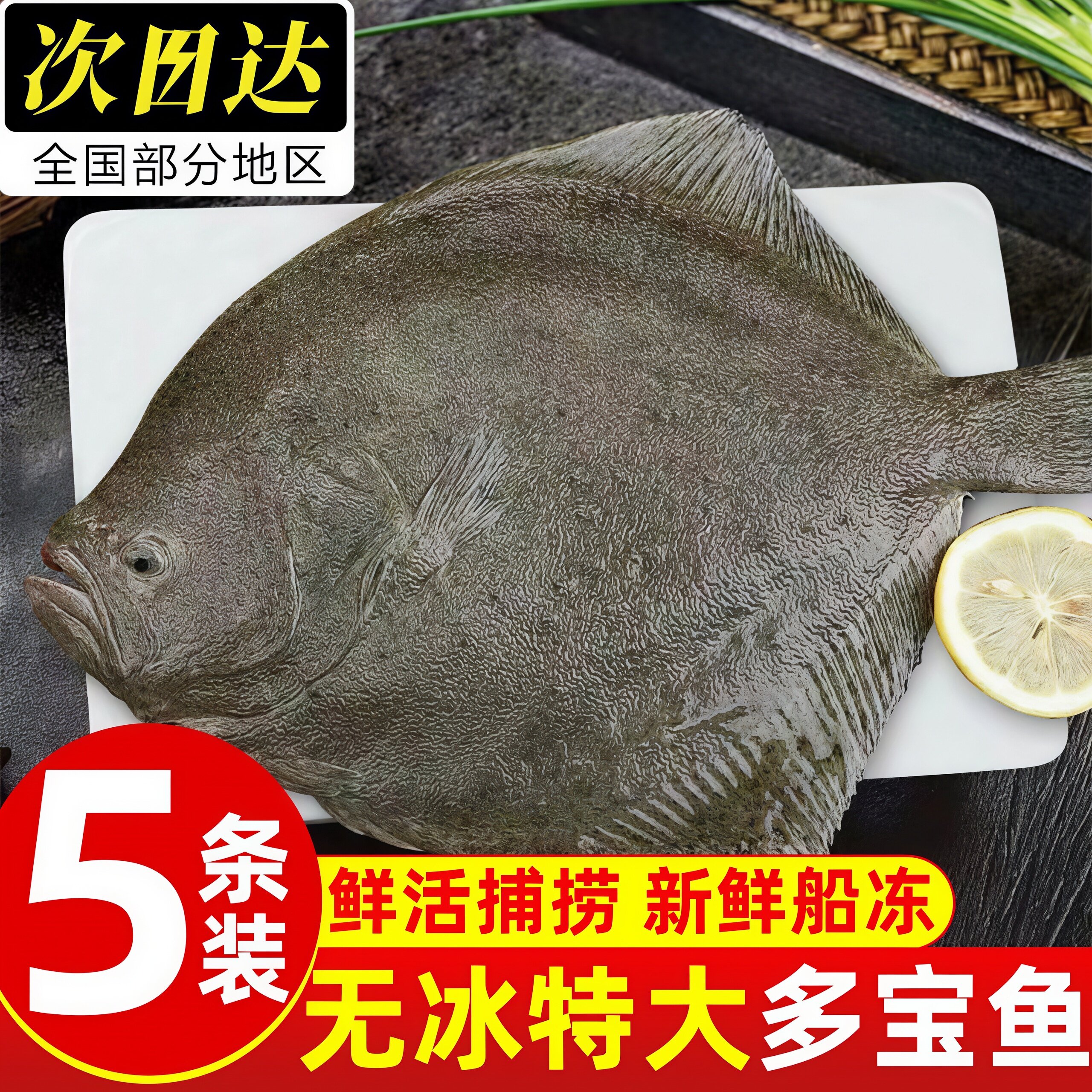 山东青岛鲜活冷冻特大多宝鱼