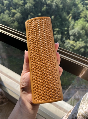 非遗清刀竹雕臂搁茶则 满工编织纹文玩雅器 老玉竹收藏