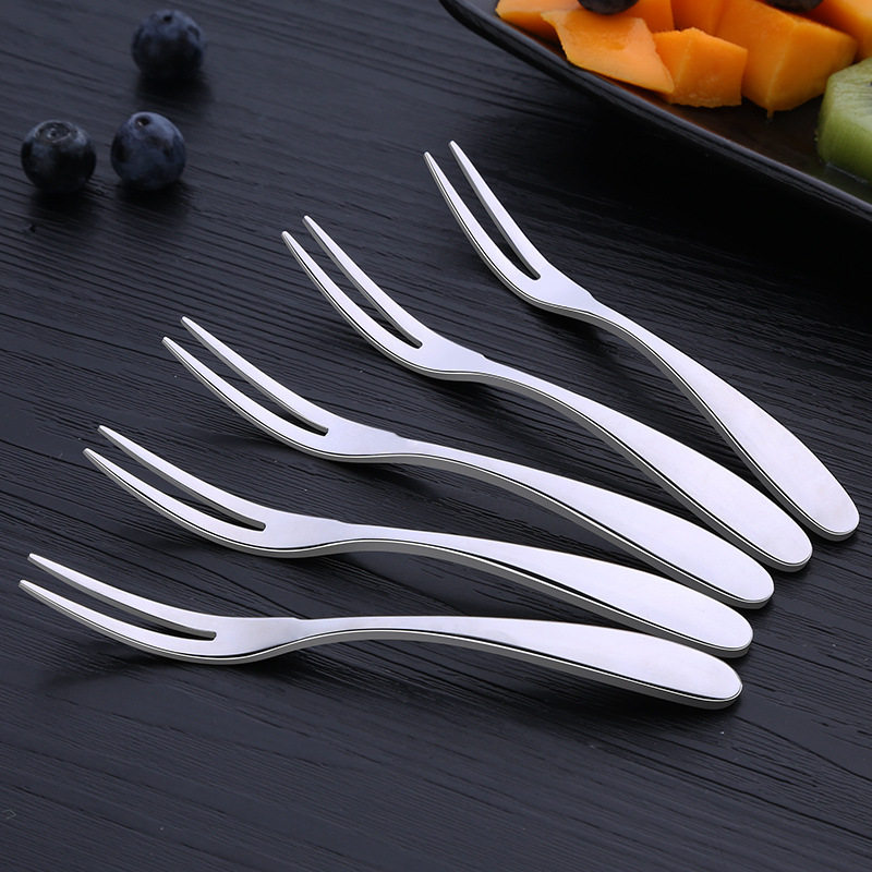 304不锈钢 水果叉 套装儿童创意卡通水果签刀叉时尚叉子