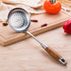 过滤中空防烫厨具大漏 漏勺厨房捞面饺子火锅 304不锈钢 花梨木柄