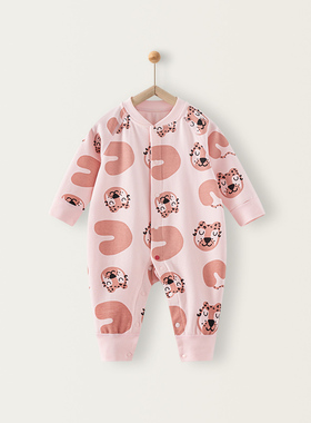 妙贝亲春秋舒绒婴儿连体衣贴身睡衣咪咪虎保暖哈衣爬服宝宝秋装