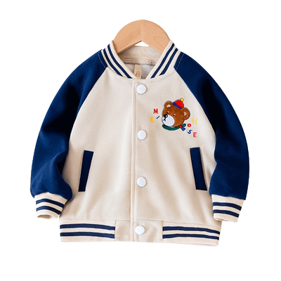男童洋气棒球服夹克开衫外套春秋