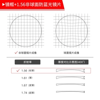 [Подходит 0-300 градусов] рамки+с 1,56 несферической анти-синей световой линзой