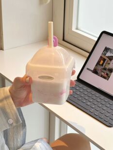 comika奶昔杯吸管杯燕麦杯沙拉杯高颜值水杯塑料密封便携式保鲜盒
