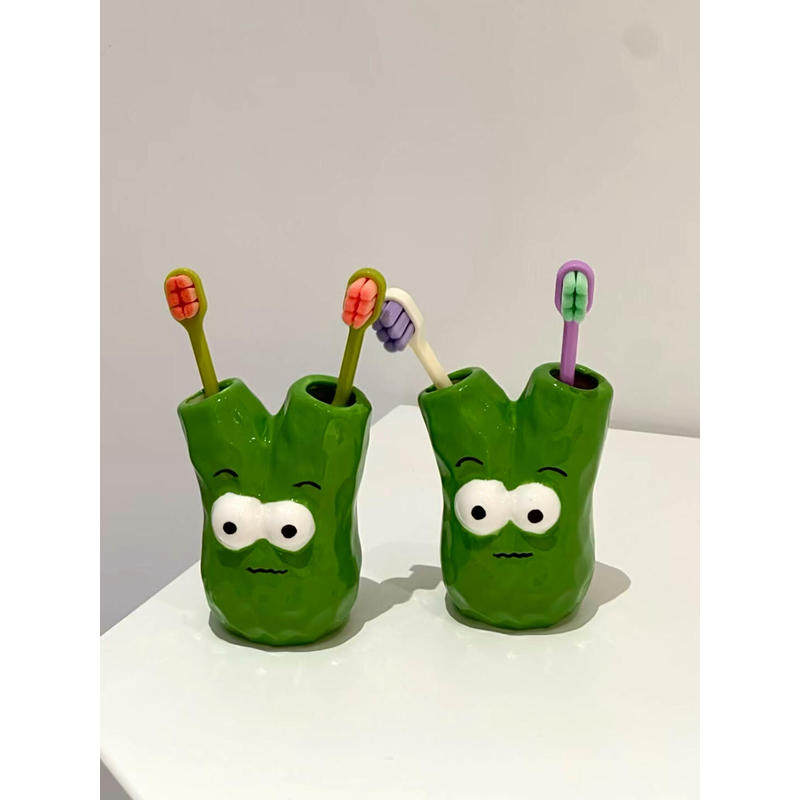 你蒜哪根葱创意两跟葱牙刷架情侣儿童牙刷架牙刷杯牙刷置放架摆件