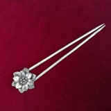 Этническое ханьфу ручной работы, аксессуар для волос, китайская шпилька в форме цветка, этнический стиль, тонкое плетение