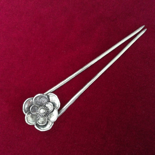 Этническое ханьфу ручной работы, аксессуар для волос, китайская шпилька в форме цветка, этнический стиль, тонкое плетение