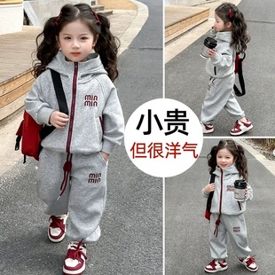 小女宝宝春秋款套装女童装儿童时髦洋气运动春装2网红潮4衣服6岁8