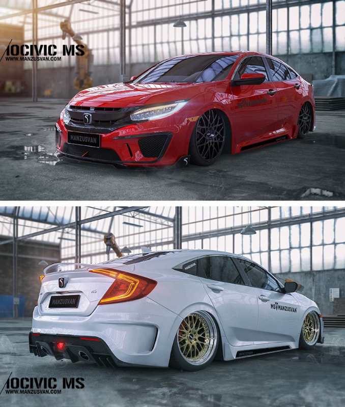 汽车改装大包围十代思域注塑PP