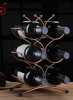 欧式红酒架摆件简约创意葡萄酒瓶架子酒柜装饰品摆件酒瓶架家用