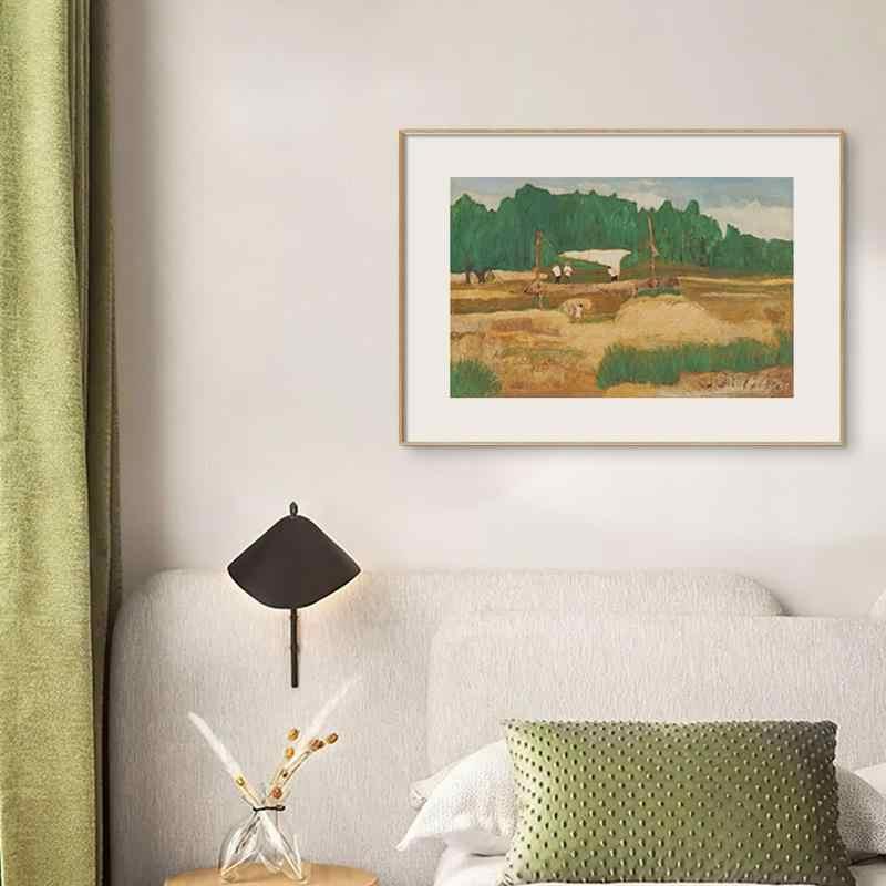 秋日田野 北欧ins风客厅装饰画小众艺术复古玄关挂画法式餐厅挂画
