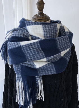 秋冬季棉麻围巾围巾女秋冬2025新款仿羊绒流苏围脖韩国学生百搭