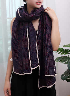 披肩女士冬季新款厚款保暖时尚洋气围巾学生韩系百搭休闲围脖潮