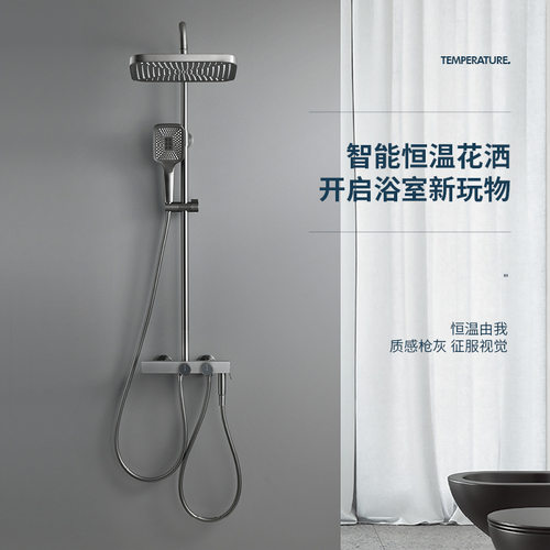 指针枪灰色恒温花洒隐藏开关喷枪