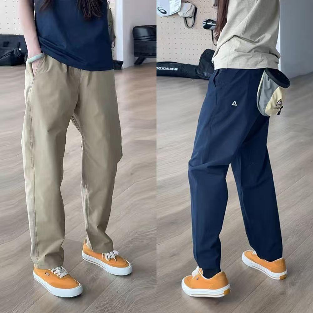 美式直筒工装裤男秋冬季加绒潮牌机能软壳冲锋裤户外运动登山裤