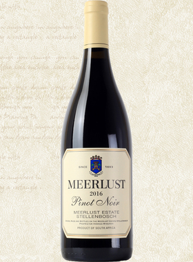 美蕾酒庄黑比诺干红葡萄酒 Meerlust Pinot Noir南非原瓶进口2022