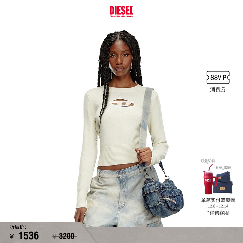 DieselOVALD镂空针织衫