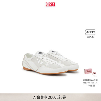 DIESEL女士D-MILE白色休闲时尚运动鞋Y03857P7555