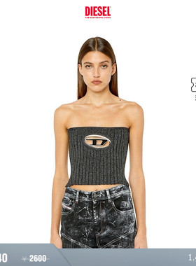 [折扣]DIESEL女士OVAL D LOGO针织衫抹胸上衣A115670GFAC