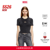 新款 DIESEL女士26早春OVAL D短袖 针织衫 A162490AKBQ