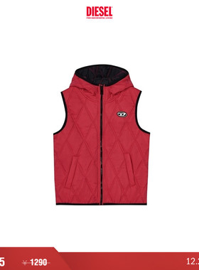 [折扣]DIESEL男女童OVAL D连帽马甲背心J02211KXBM0