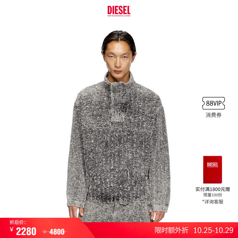 [叠享礼遇]DIESEL男女同款牛仔卫衣上衣A173310ABCR