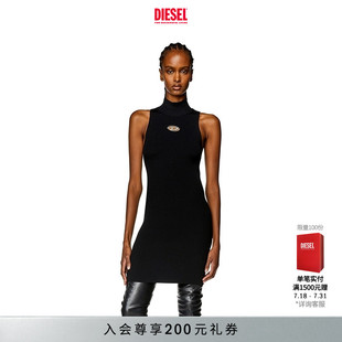 D镂空无袖 DIESEL女士OVAL 针织连衣裙A123960DLAX