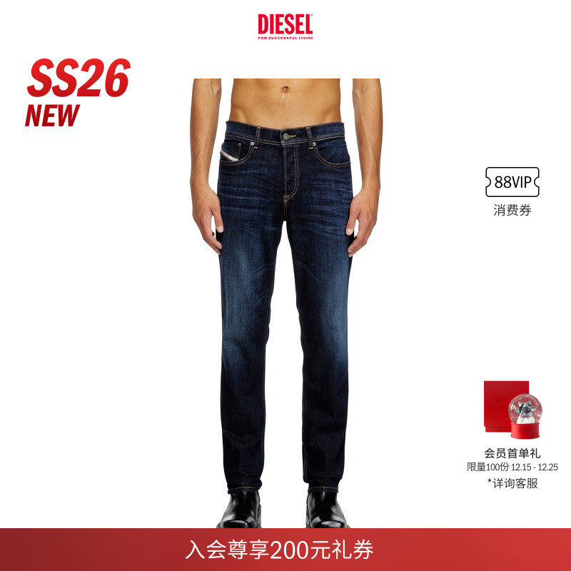 [新款]DIESEL男士26早春D-FINITIVE中腰直筒牛仔裤A10230009ZS