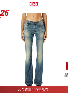 [新款]DIESEL女士26早春D-EBBEY低腰修身微喇牛仔裤A110040ADBP