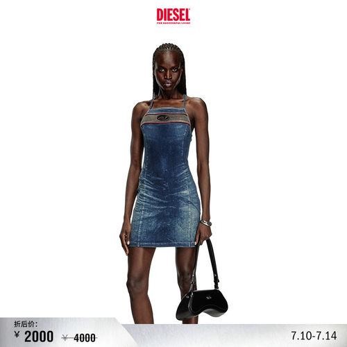 [折扣]DIESEL女士OVAL D牛仔连衣裙A173510ABCZ
