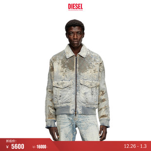 时装 DIESEL男士 秀做旧机车牛仔夹克外套A1582109L09 折扣