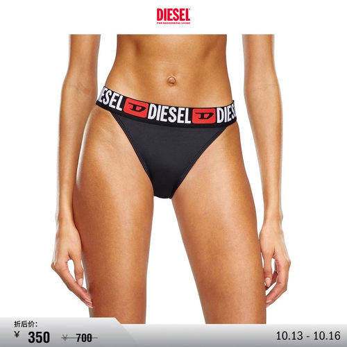 [折扣]DIESEL女士SUPER LOGO黑色泳裤00SYFQ0KLAN