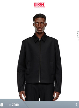 [折扣]DIESEL男士黑色拉链巴恩工装风格夹克外套A143980CBCL