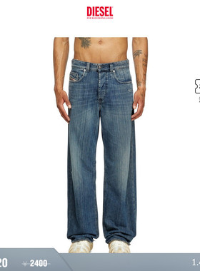 [折扣]DIESEL男士D-MACRO低腰宽松阔腿牛仔裤A1282109M09