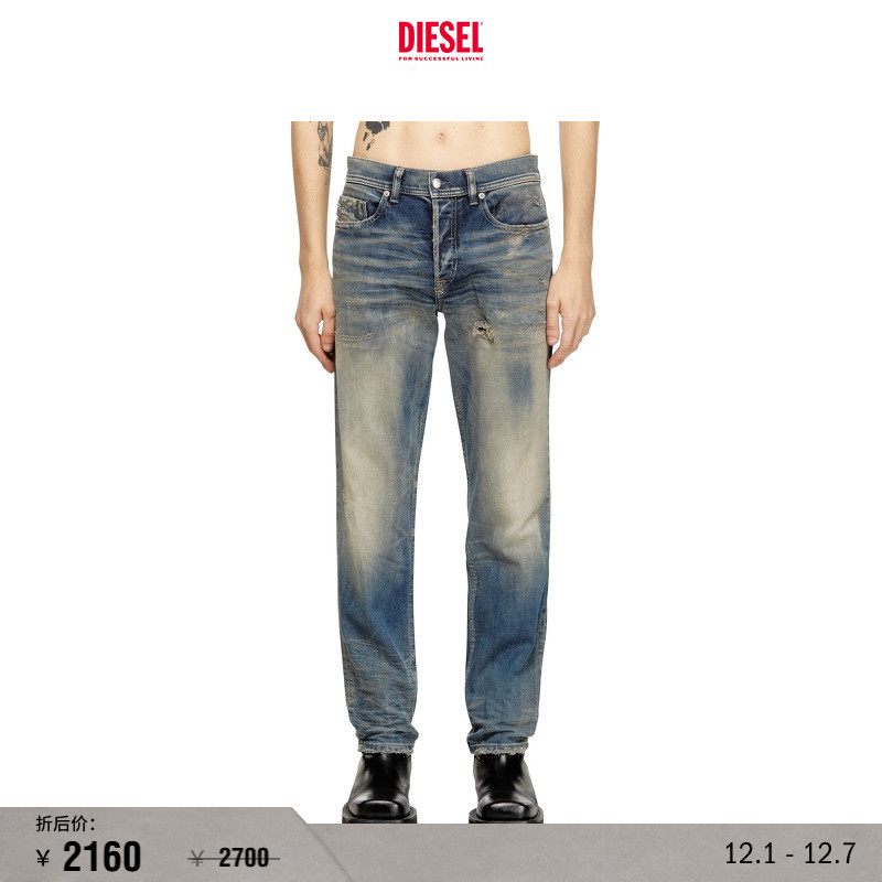 DIESEL男士25早秋直筒牛仔裤